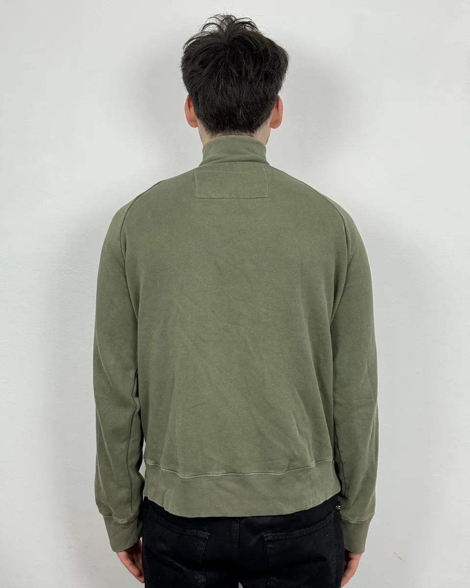 2010s Ralph Lauren Olive Camo Number Patch Zip-up Sweater - Image 3
