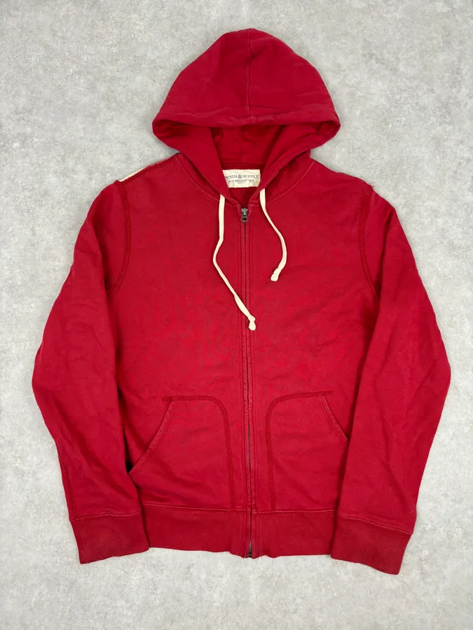 2010s Ralph Lauren Red USA Flag Zip-up Hoodie - Image 2
