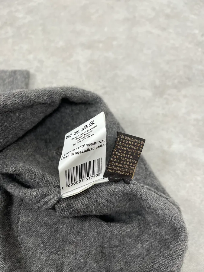 2010s Roberto Cavalli Grey & Brown Skeleton Relief Sweater - Image 9