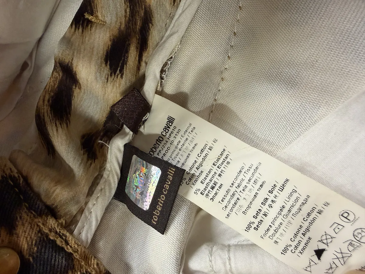 2010s Roberto Cavalli Grunge Leopard Print Pants - Image 12