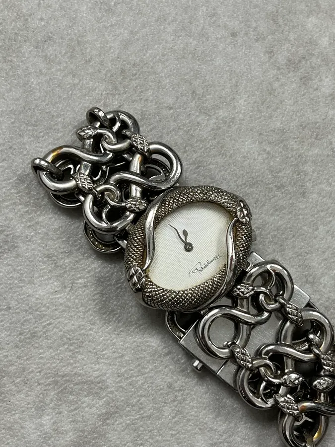 2010s Roberto Cavalli Snake Grey Avant-Garde Watch - Image 5