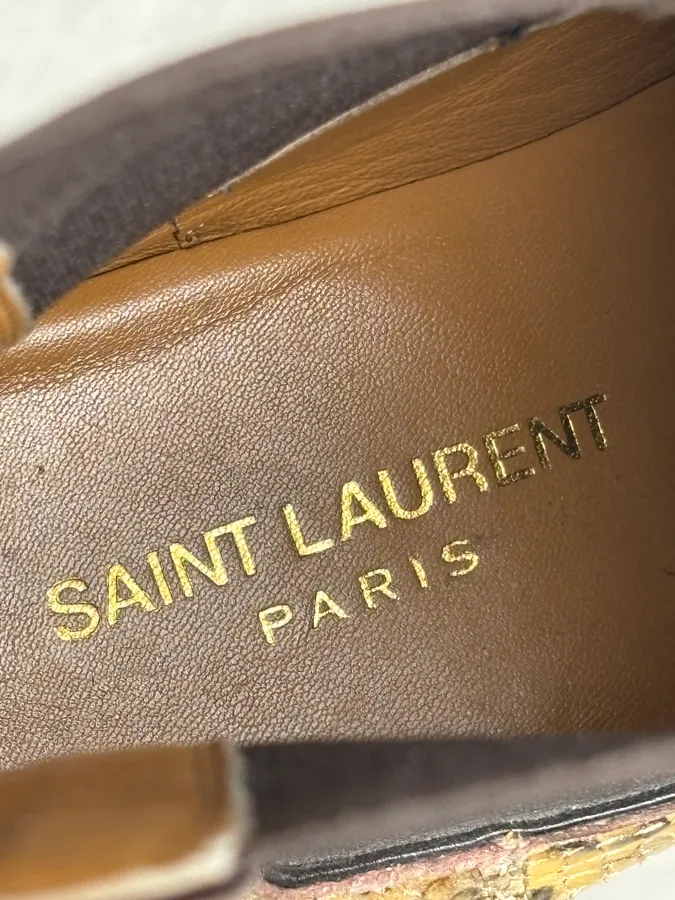 2010s Saint Laurent Yellow Python Leather Boots - Image 13