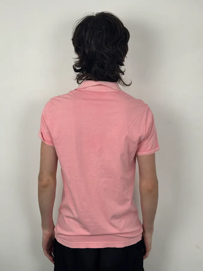 2011 Dsquared2 Pink Cotton Palm Tree Embroidered Polo - Image 3
