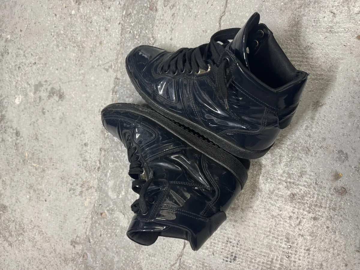 2012 Dior Satin Dark High Leather Shoes by Kris Van Assche - Image 9