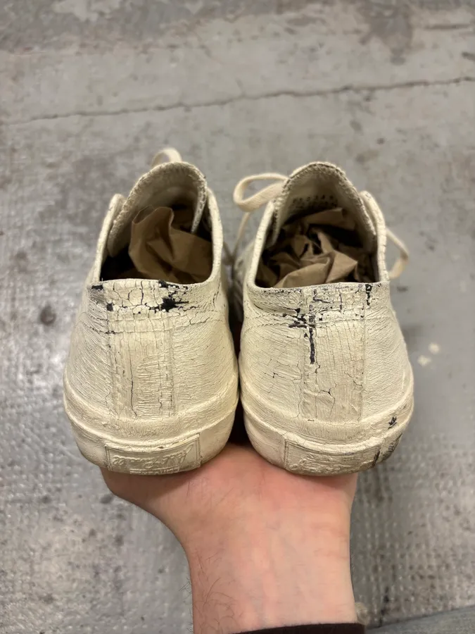 2012 Maison Margiela Converse White Painted Sneakers - Image 7