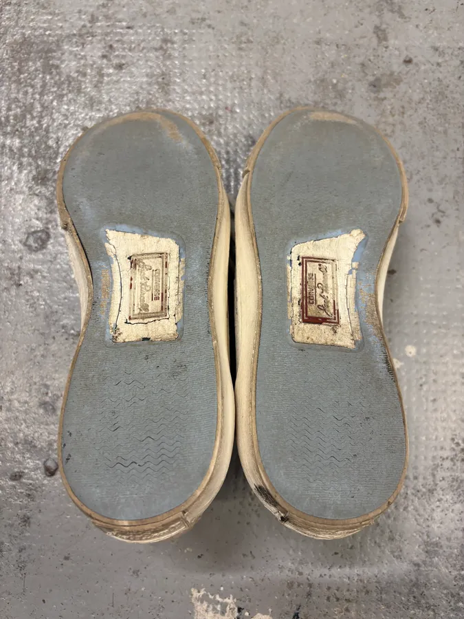 2012 Maison Margiela Converse White Painted Sneakers - Image 8