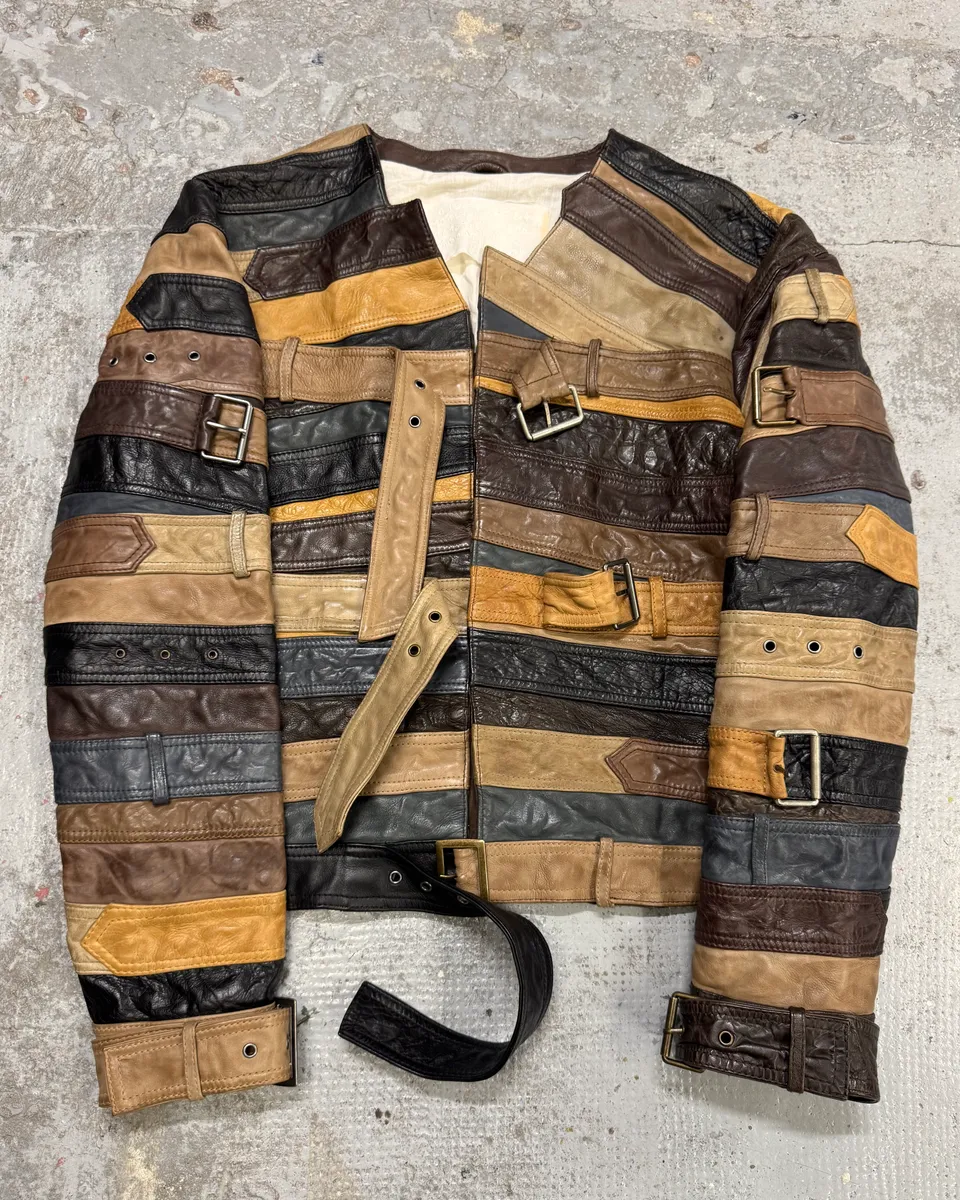2012 Maison Margiela H&M Belt Leather Jacket