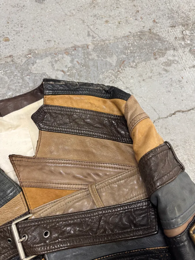 2012 Maison Margiela H&M Belt Leather Jacket - Image 10