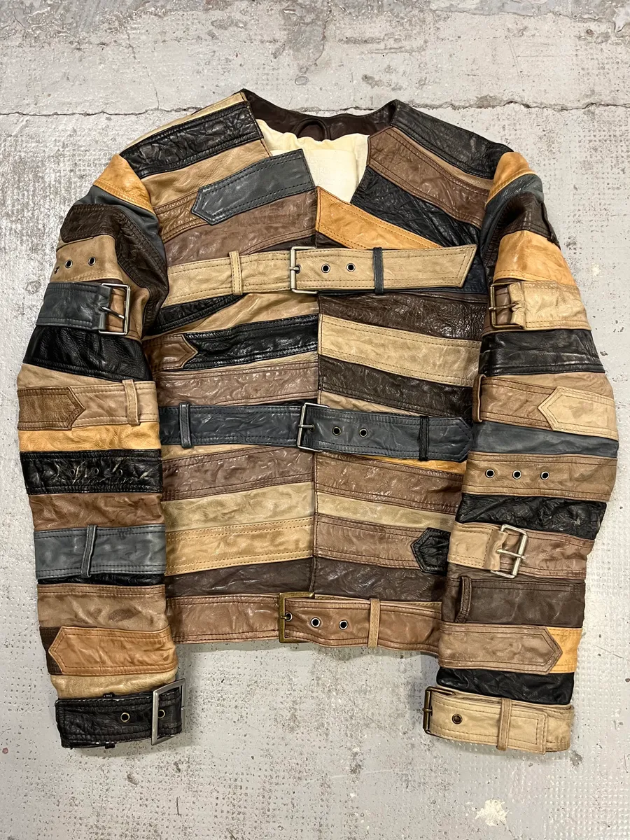 2012 Maison Margiela H&M Belt Leather Jacket