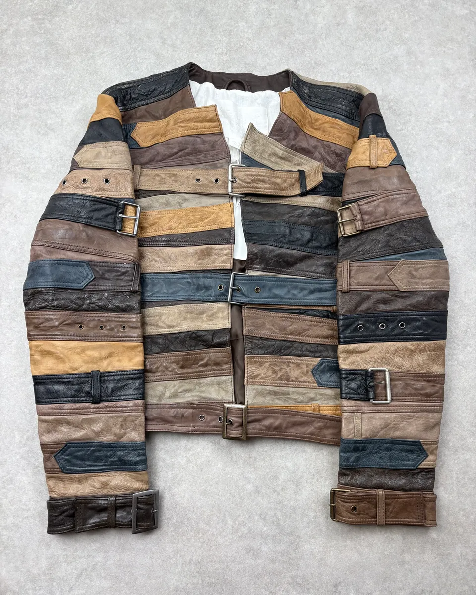 2012 Maison Margiela H&M Belt Leather Jacket