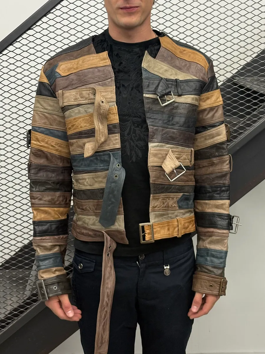 2012 Maison Margiela H&M Belt Leather Jacket - Image 2