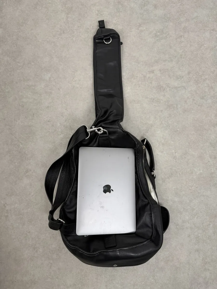 2012 Maison Margiela H&M Black Guitar Leather Bag - Image 2