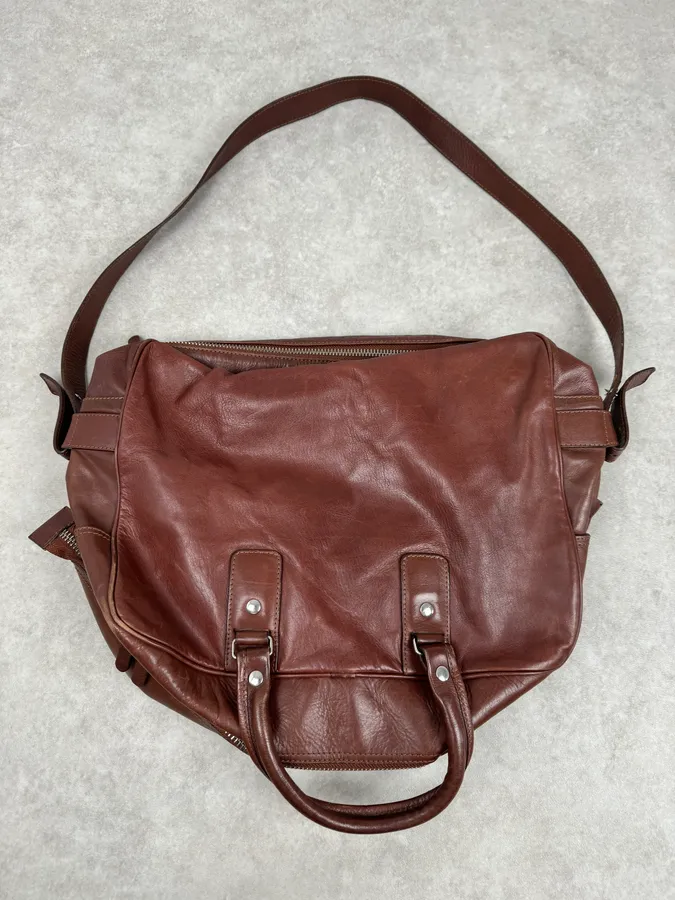 2012 Maison Margiela H&M Brown Shoulder Leather Bag - Image 6