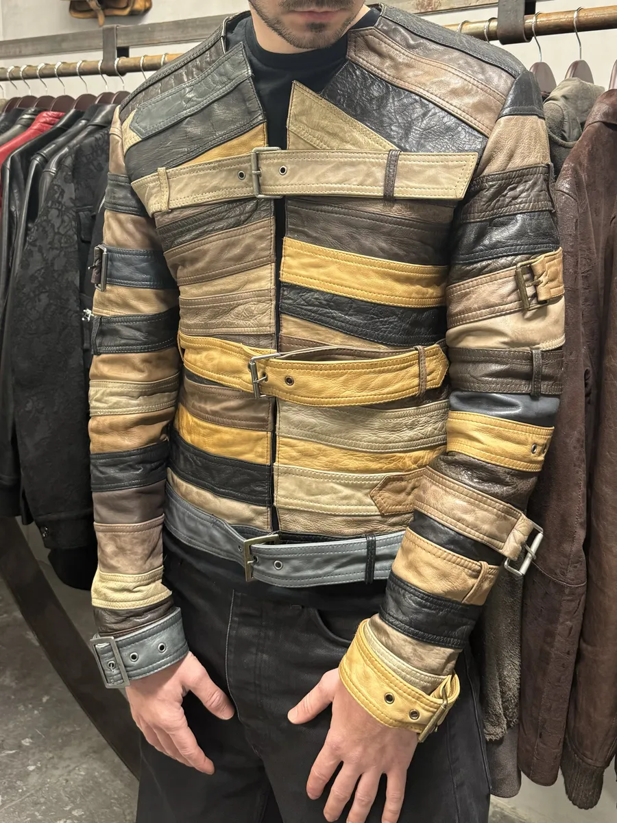 2012 Maison Margiela H&M Belt Leather Jacket - Image 11