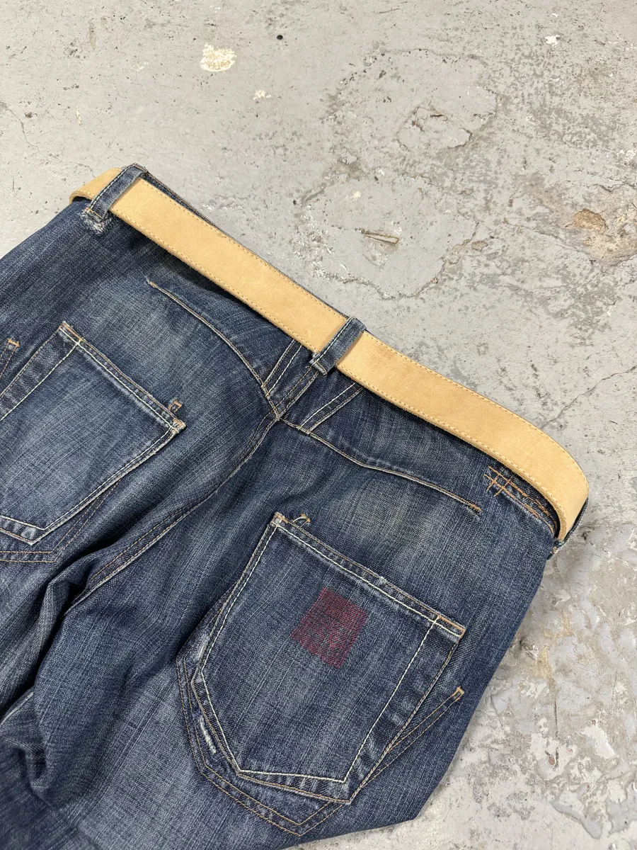 2012 Maison Martin Margiela Beige Leather Cowboy Belt - Image 3