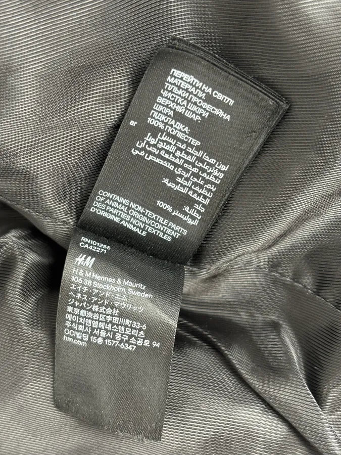 2015 Balmain H&M Black Leather Horpist Avant-Garde Rock Jacket - Image 13