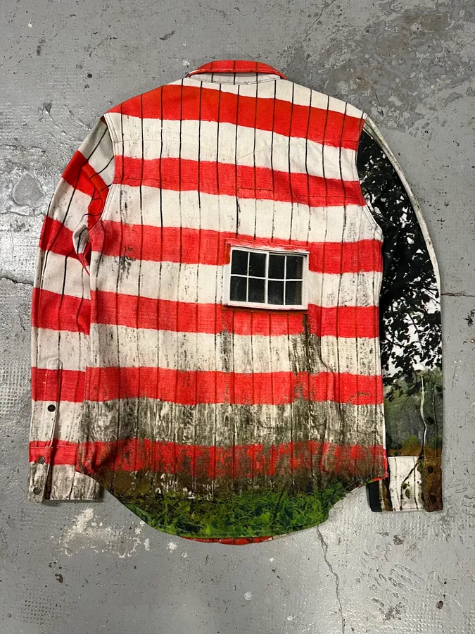 2018 Raf Simons for Calvin Klein USA Flag Est 1978 Shirt - Image 4