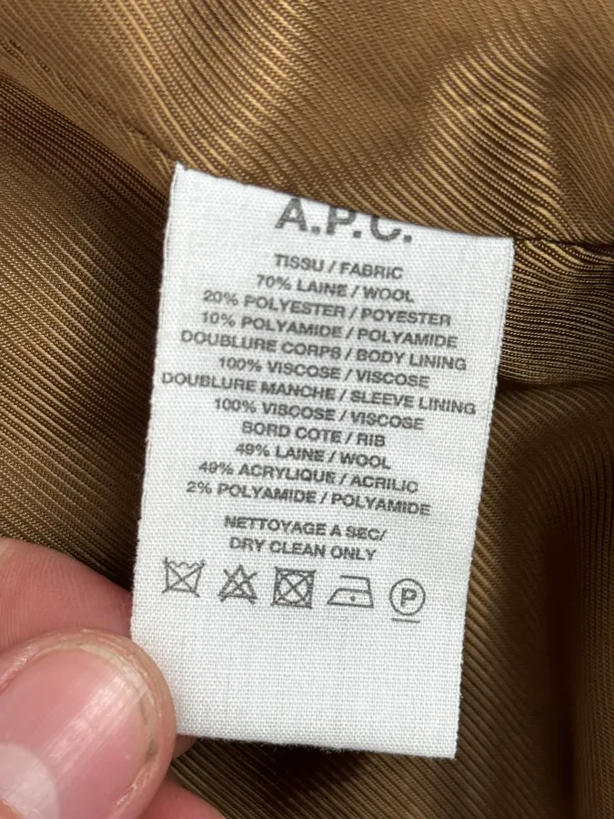 A.P.C. Beige Classy Wool Bomber Jacket - Image 13