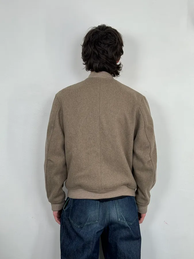 A.P.C. Beige Classy Wool Bomber Jacket - Image 3