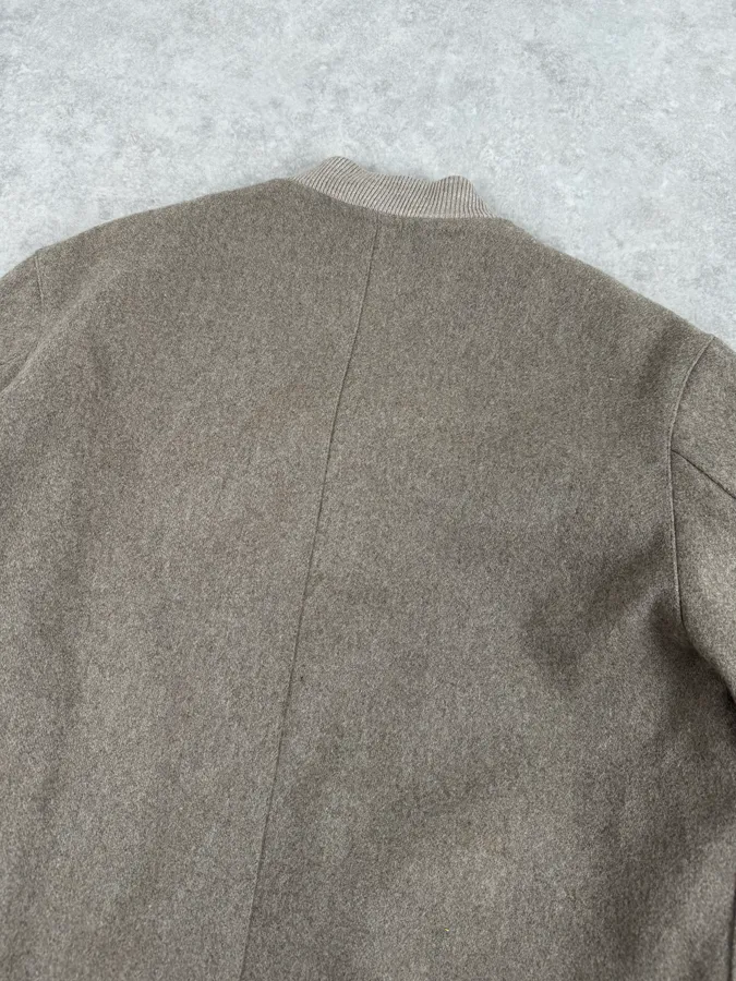 A.P.C. Beige Classy Wool Bomber Jacket - Image 6
