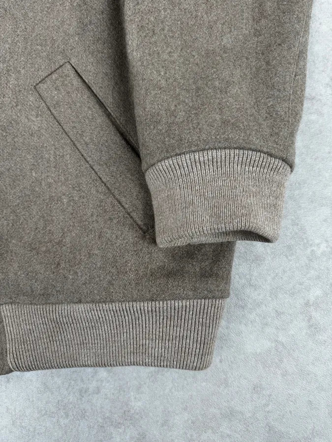 A.P.C. Beige Classy Wool Bomber Jacket - Image 8