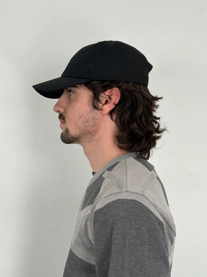 A.P.C. Black Minimalist Baseball Cap - Image 3