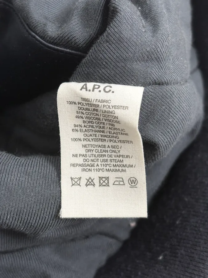 A.P.C. Black Nylon Zip-Pocket  Bomber Jacket - Image 10