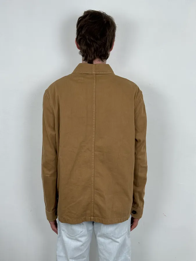 A.P.C. Camel Cotton Shirt Jacket Cargo Pockets - Image 3