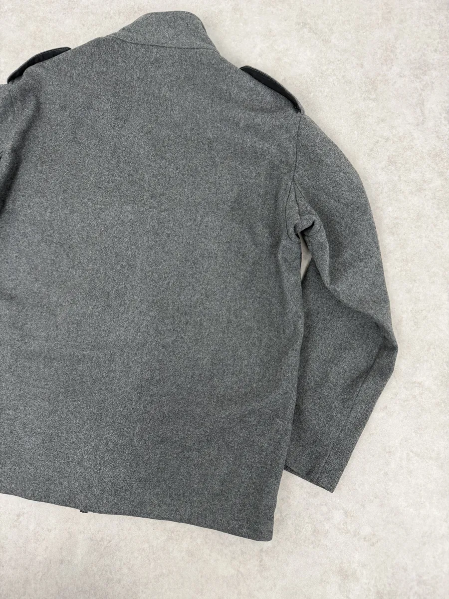 A.P.C. Imperial Grey Wool Parka Jacket - Image 7