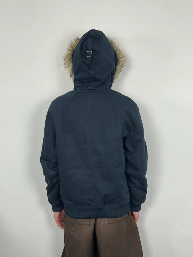 A.P.C. Navy Aviator Fur Hooded Bomber Jacket - Image 4