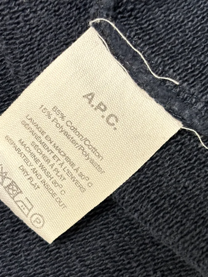 A.P.C. Navy Minimalist Zip-Up Hoodie - Image 9