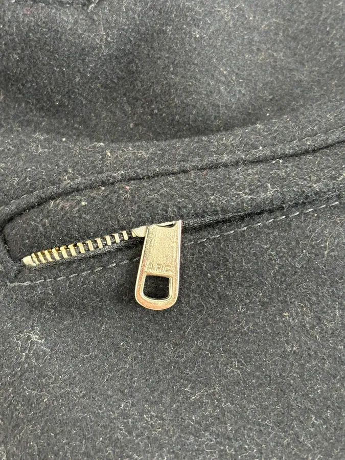 A.P.C. Navy Wool Classy Backpack - Image 15