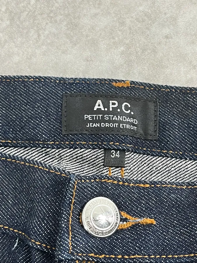 A.P.C. Petit Standard Navy Brut Denim Jeans - Image 9