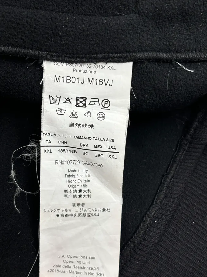 A2013 Emporio Armani Black Patterned Bomber Jacket - Image 10