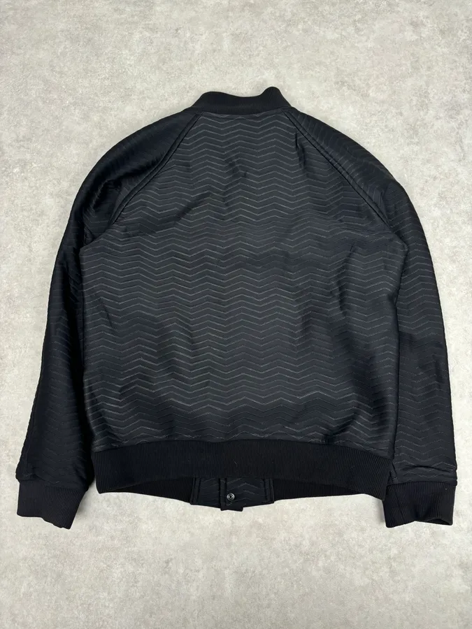 A2013 Emporio Armani Black Patterned Bomber Jacket - Image 5