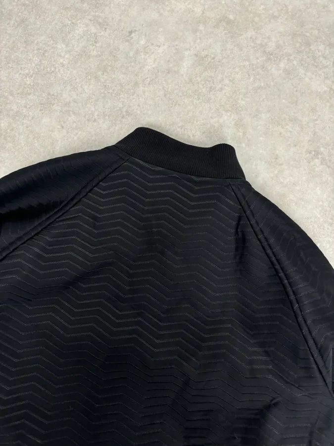A2013 Emporio Armani Black Patterned Bomber Jacket - Image 6