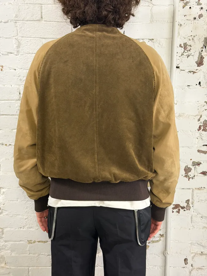 Acne Studios Beige & Brown Calf Leather Teddy Jacket - Image 3