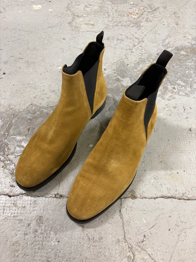 Acne Studios Beige Suede Leather Boots - Image 3