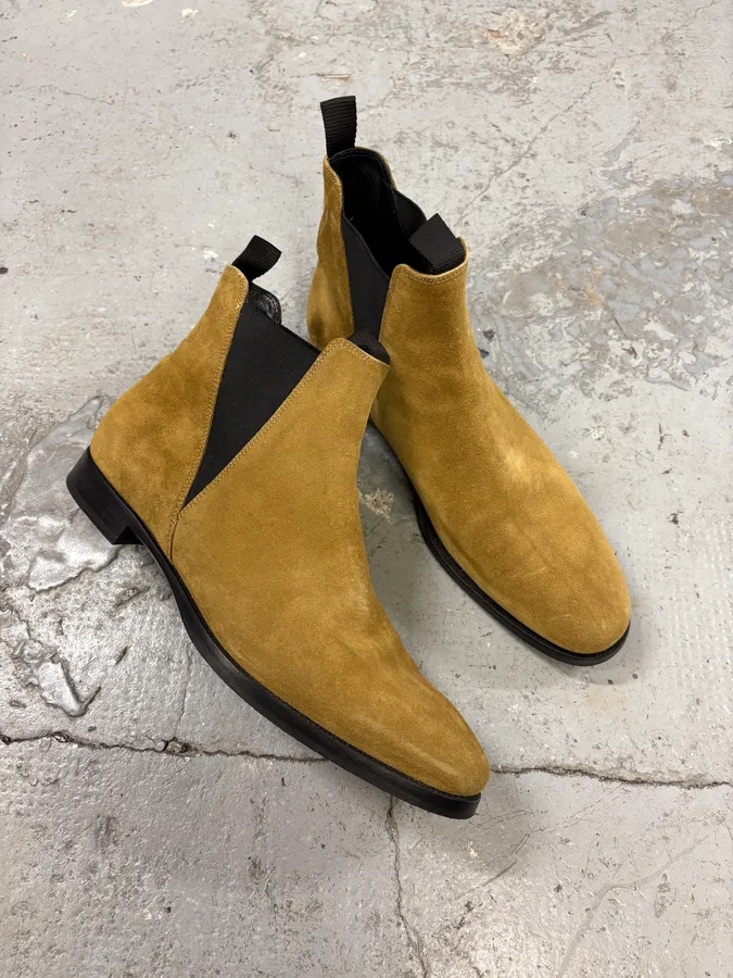 Acne Studios Beige Suede Leather Boots - Image 5