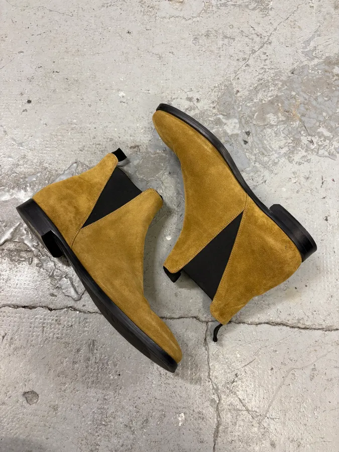 Acne Studios Beige Suede Leather Boots - Image 6