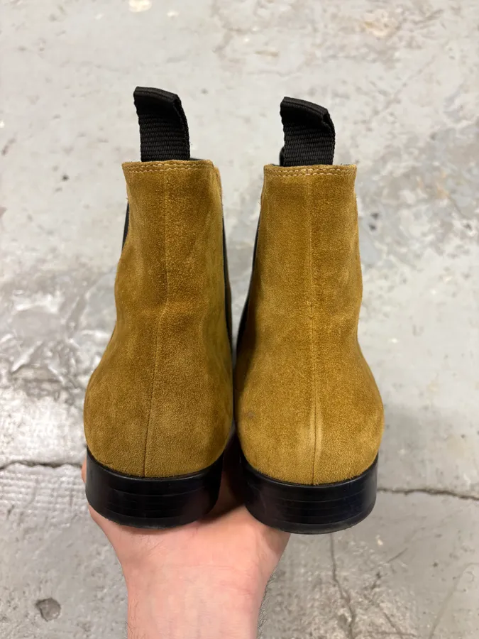 Acne Studios Beige Suede Leather Boots - Image 7