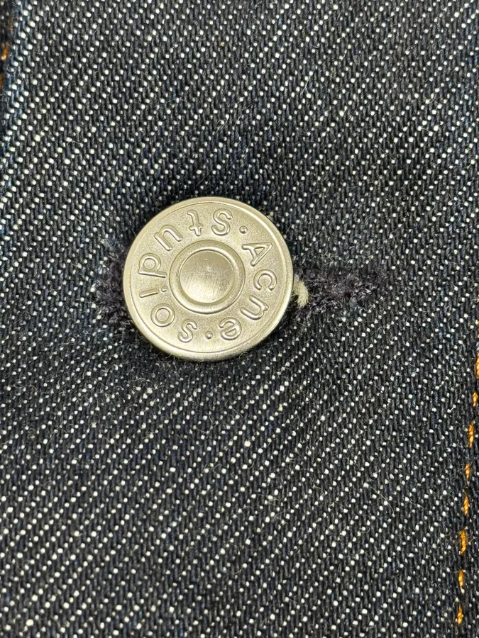 Acne Studios Bla Konst Pass Indigo Navy Brut Denim Jacket - Image 10