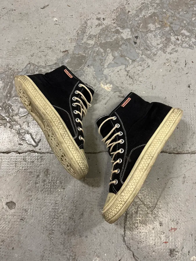 Acne Studios Black High Canvas Shoes - Image 3