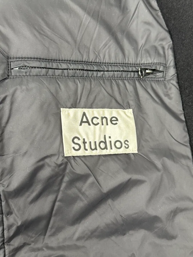 Acne Studios Black Spy Hooded Wool Trench Coat - Image 12