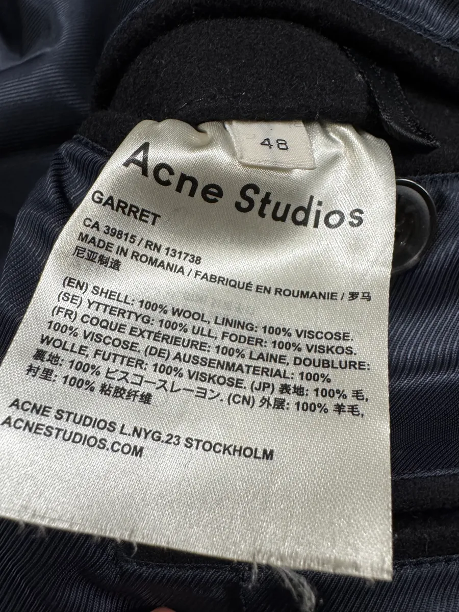 Acne Studios Black Wool Coat - Image 5