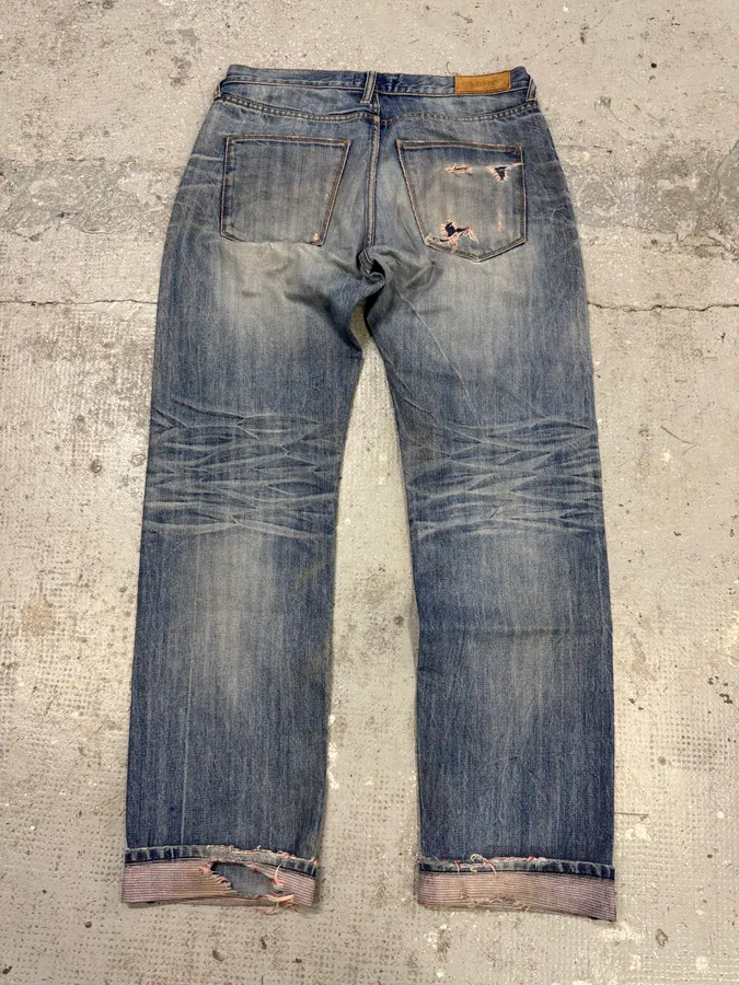 Acne Studios Blue Distressed Denim Jeans - Image 3