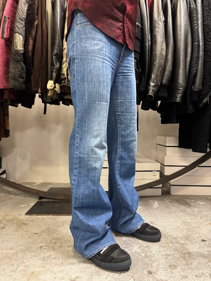 Acne Studios Blue Flared Denim Jeans - Image 4