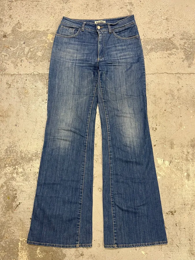 Acne Studios Blue Flared Denim Jeans - Image 5