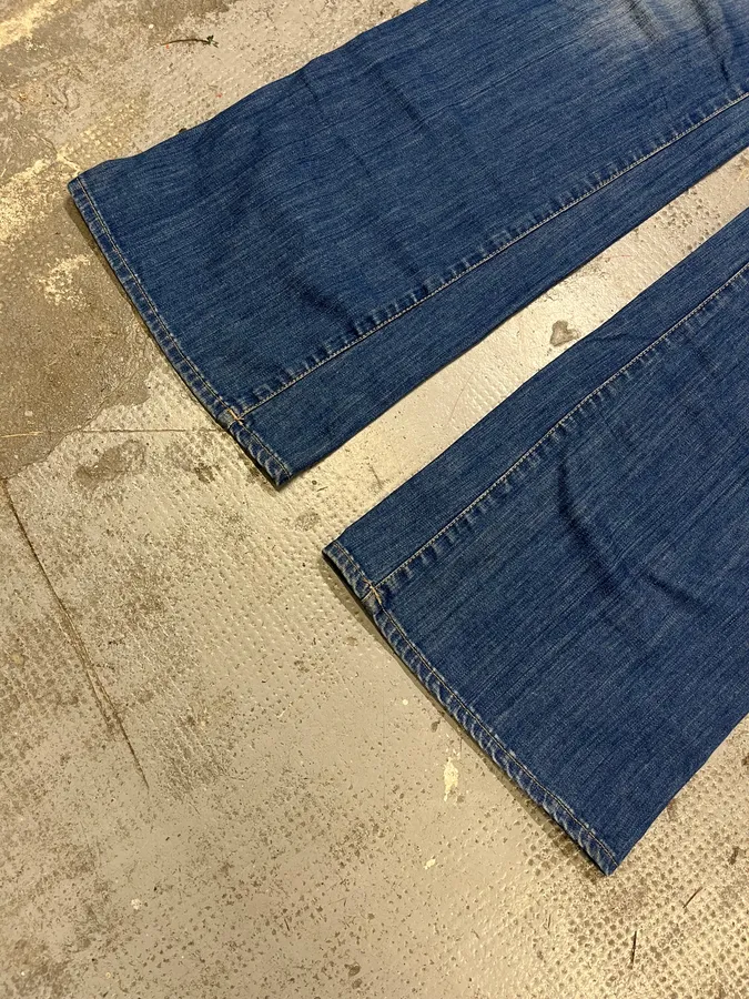 Acne Studios Blue Flared Denim Jeans - Image 7