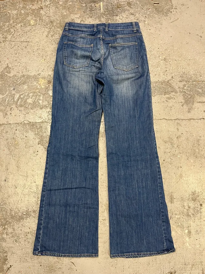 Acne Studios Blue Flared Denim Jeans - Image 8